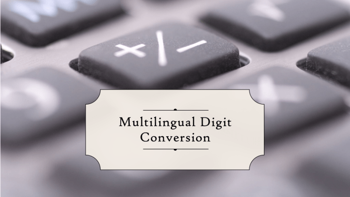 Multilingual Digit Conversion