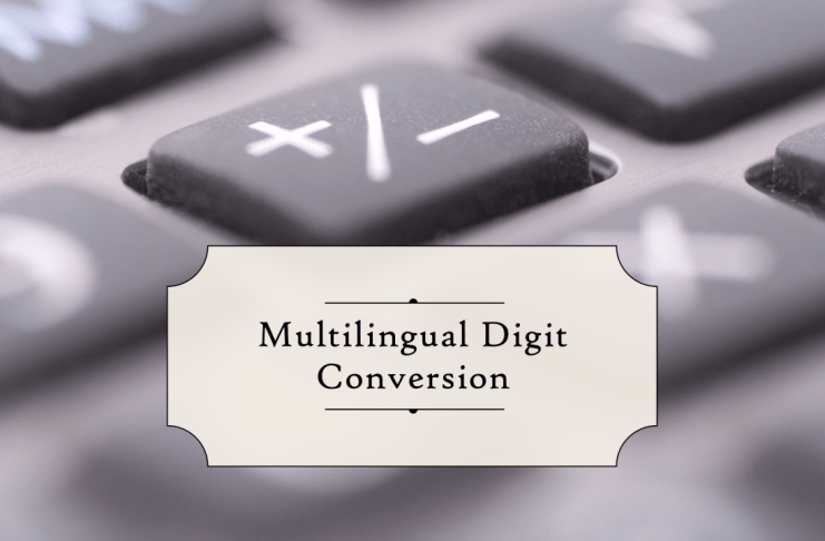 Multilingual Digit Conversion